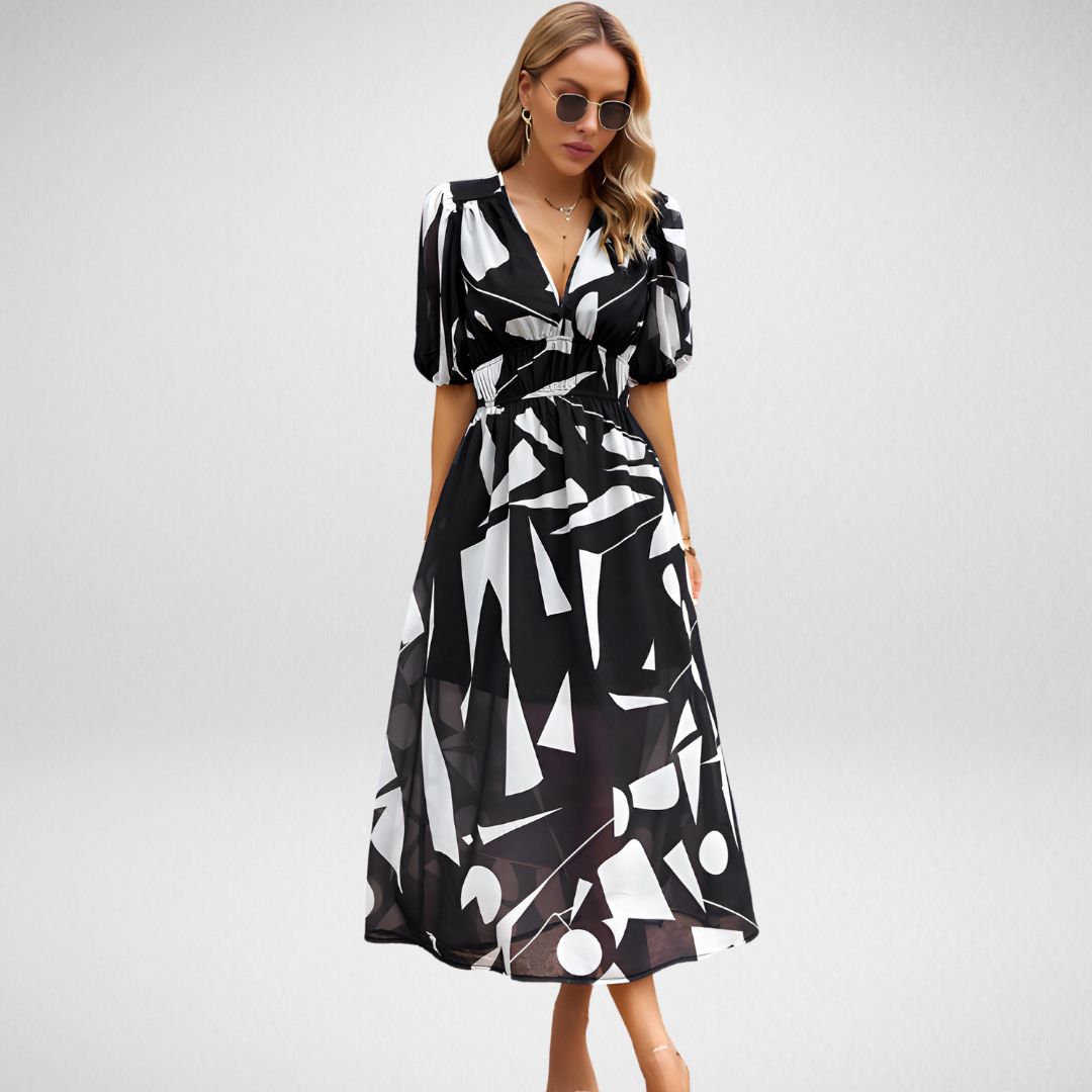 Stella™ Charmantes Kleid mit V-Ausschnitt