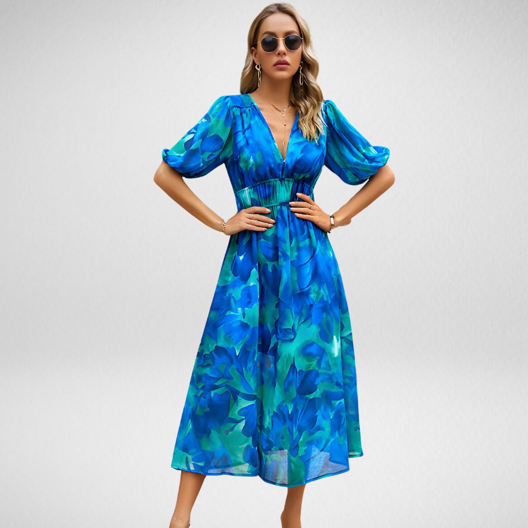 Stella™ Charmantes Kleid mit V-Ausschnitt