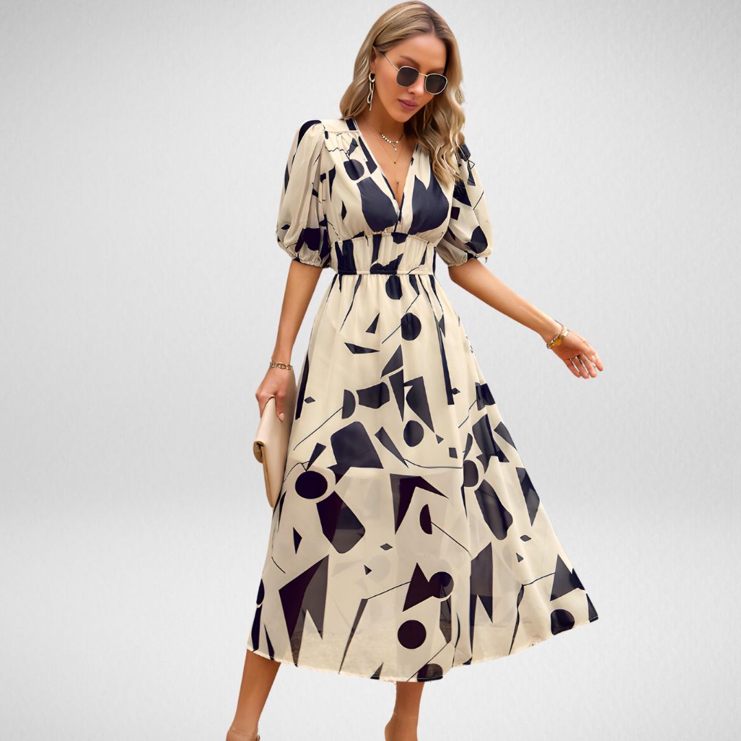 Stella™ Charmantes Kleid mit V-Ausschnitt
