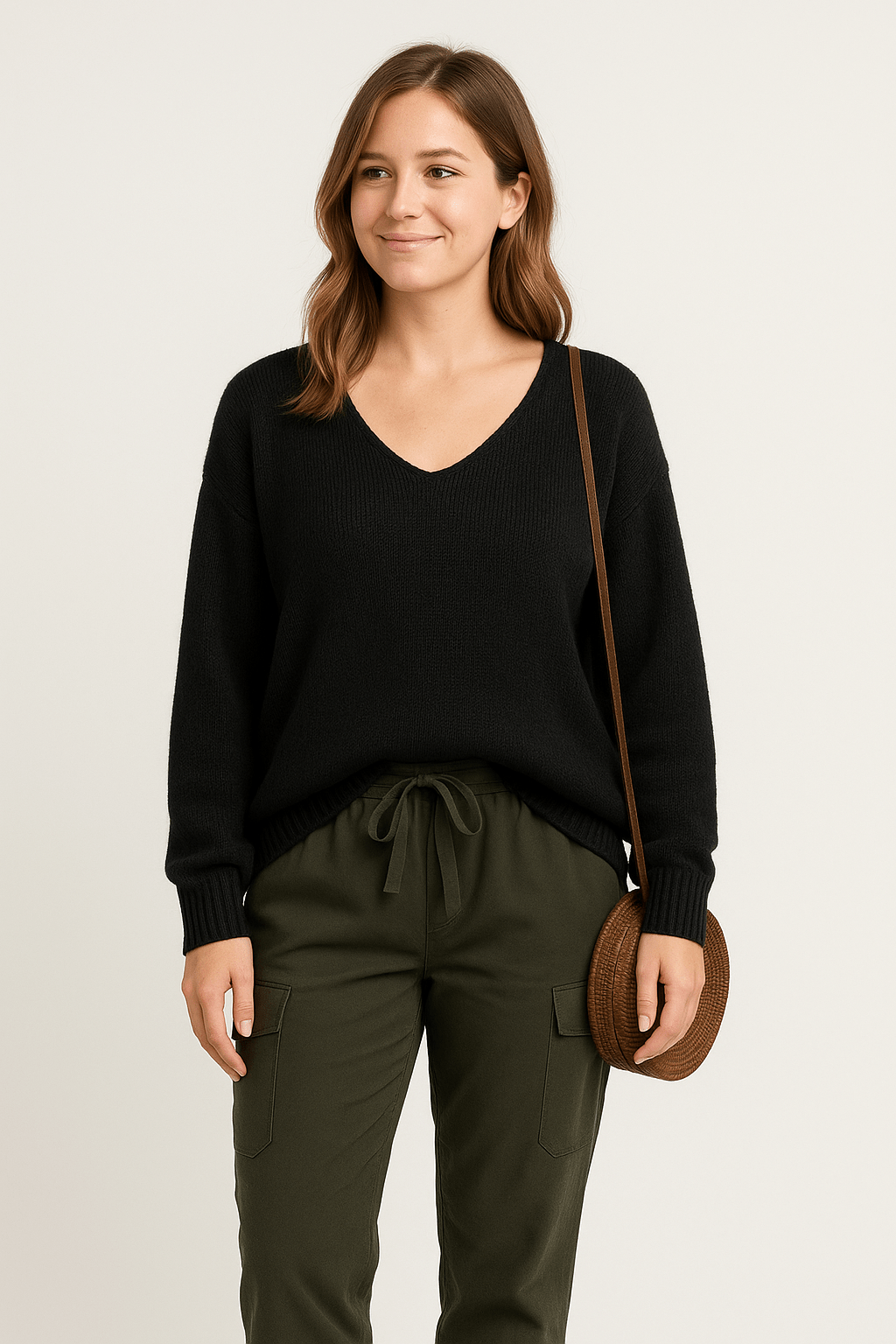 HERBERGER | Damen Lockerer Strickpullover mit elegantem Schnitt