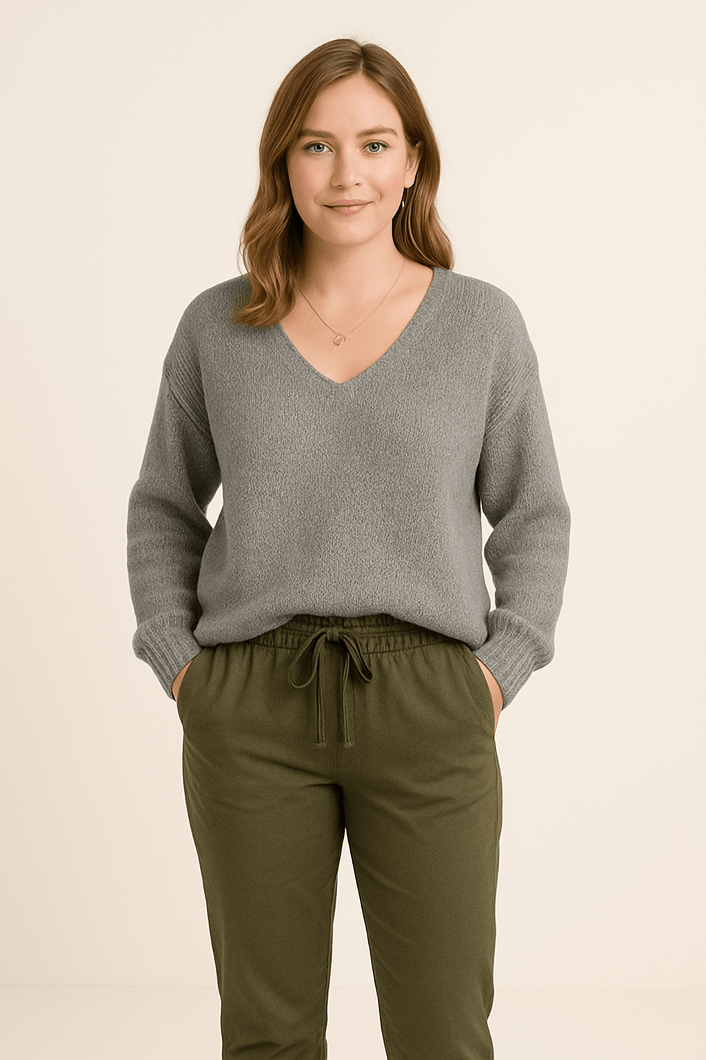 HERBERGER | Damen Lockerer Strickpullover mit elegantem Schnitt