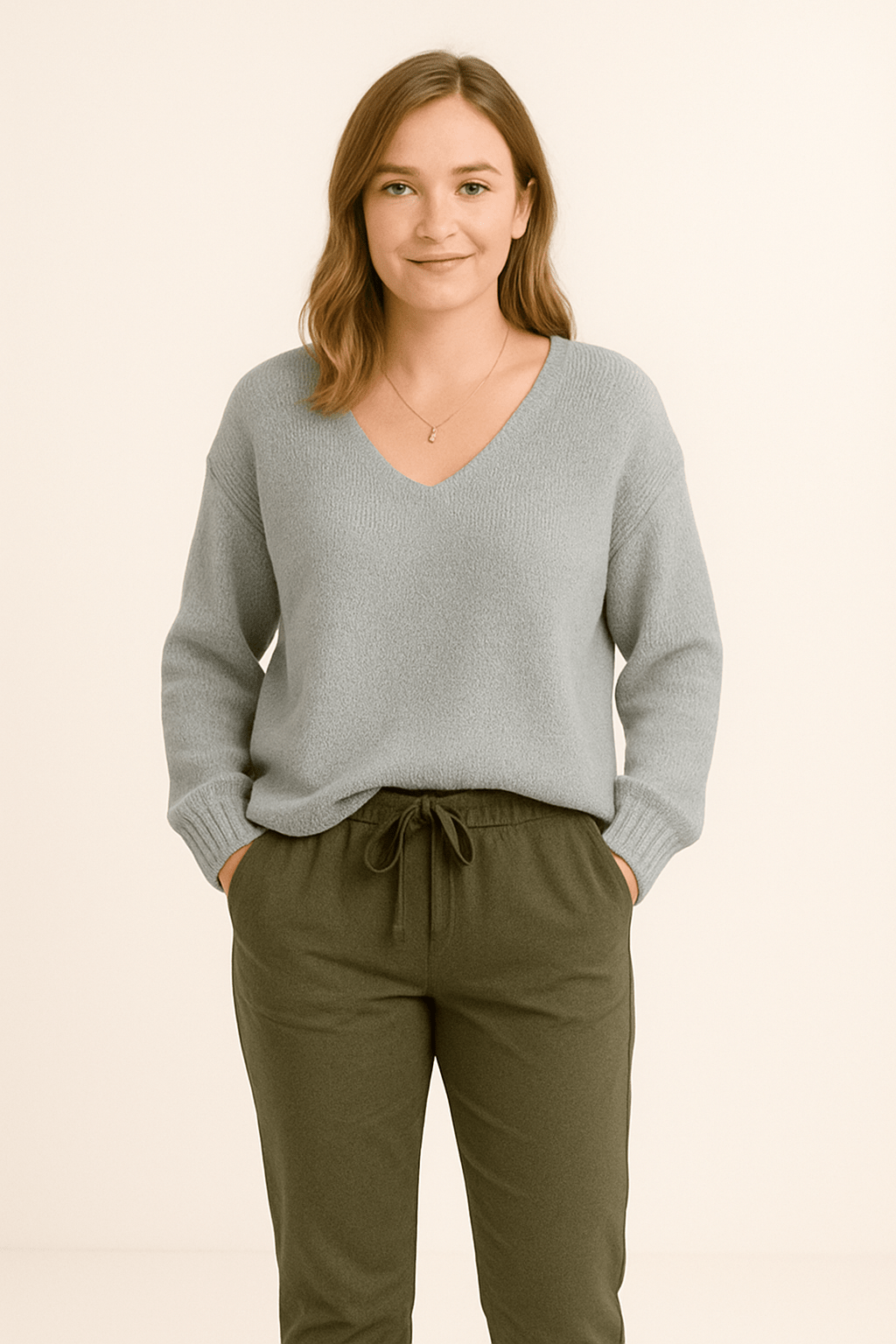 HERBERGER | Damen Lockerer Strickpullover mit elegantem Schnitt