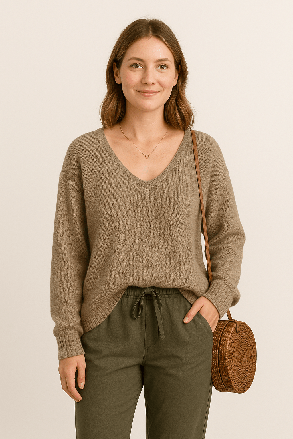 HERBERGER | Damen Lockerer Strickpullover mit elegantem Schnitt