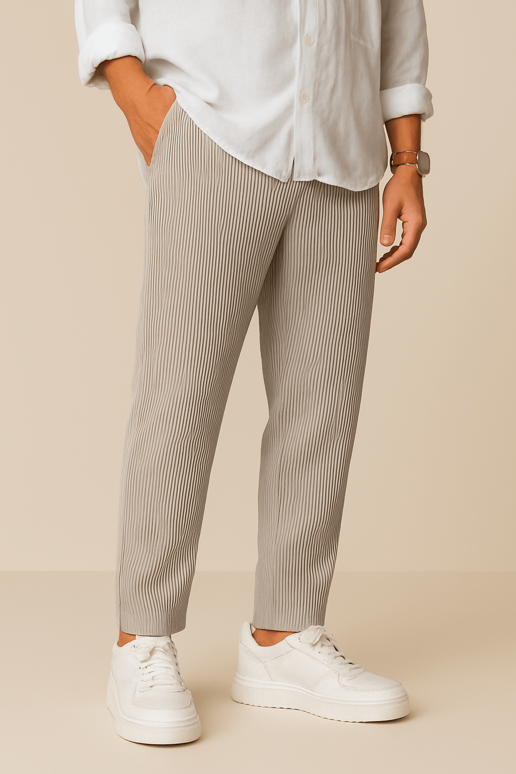 HERBERGER | Herren Hose Jim mit weichem Griff, weiter Form und bequemem Bund