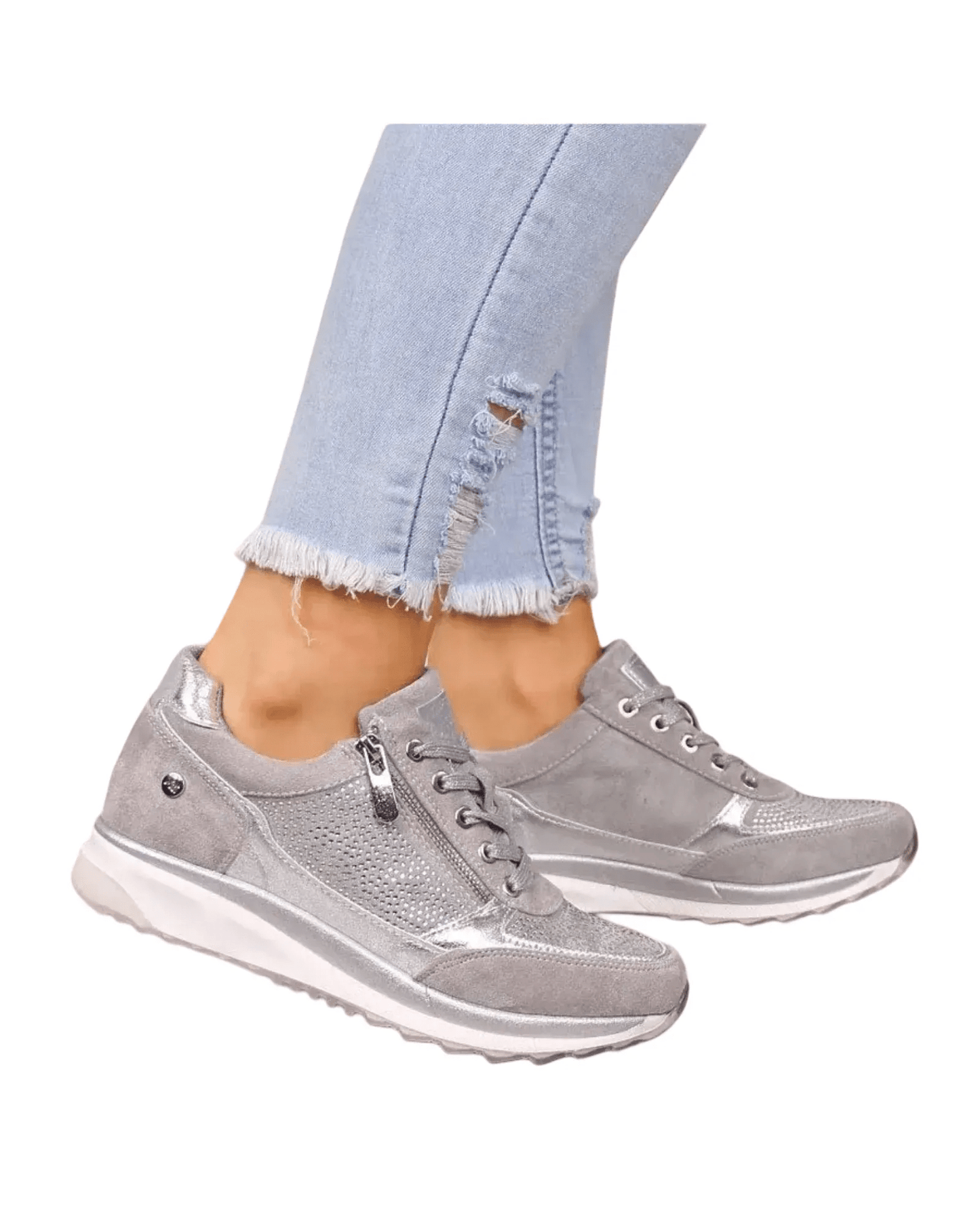 HERBERGER | Damen Sneaker mit Reißverschluss für Freizeit & Arbeit