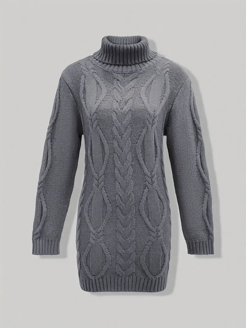 Narda™ Damen Rollkragen Kleid