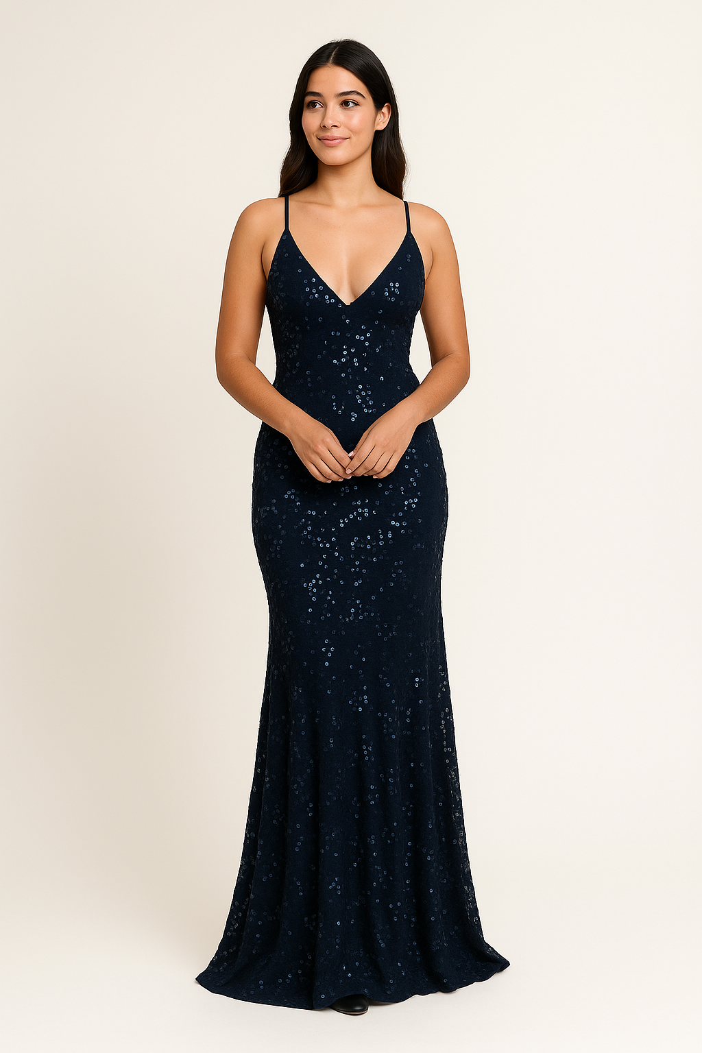 HERBERGER |Atmungsaktiv und Stilvolles Damen Paillettenkleid für festliche Anlässe