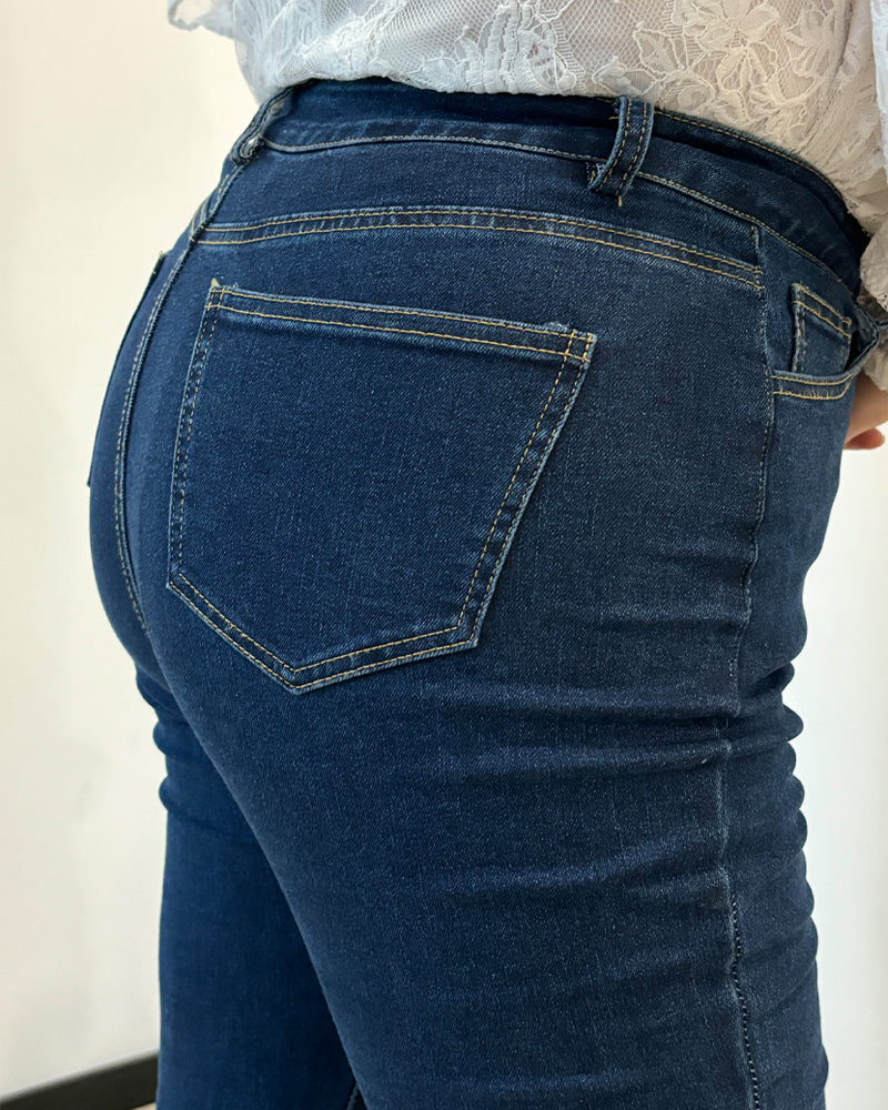 Jeans Mit Hoher Taille
