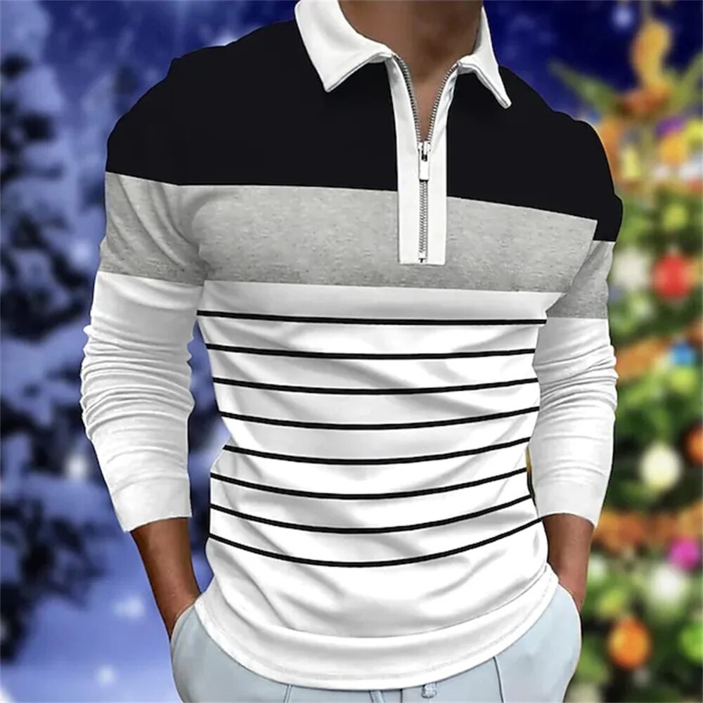 Formgefühl Herren Langarm Polo-Shirt