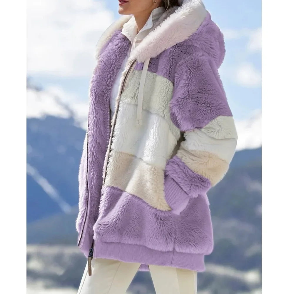 Franzi Lockere Langarm Kapuzenjacke