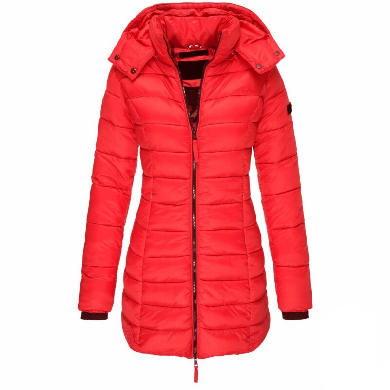 Lange Daunenjacke
