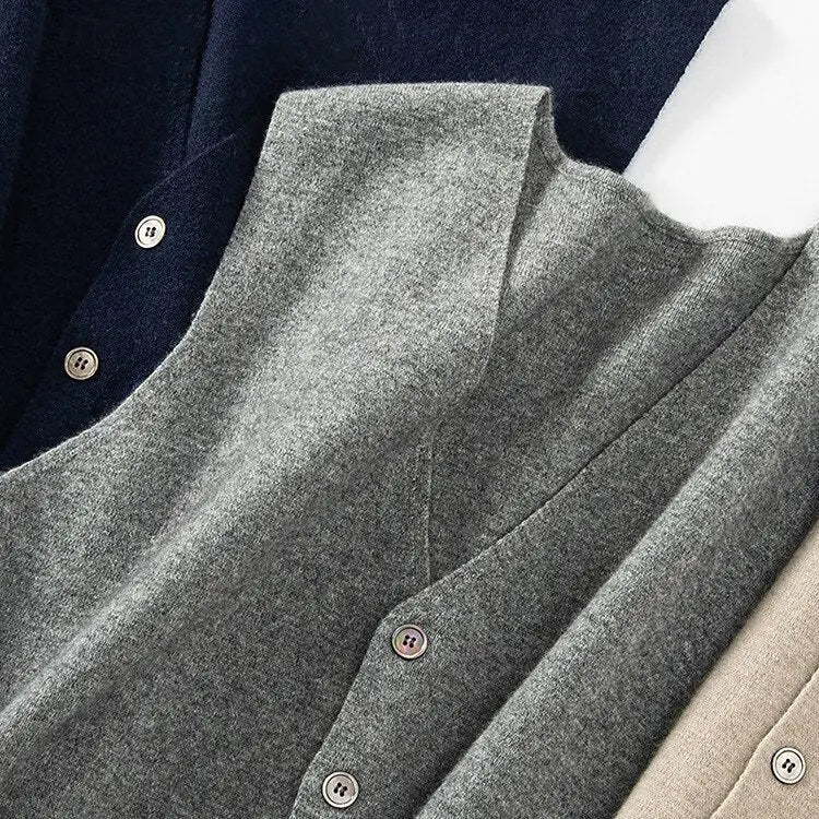 Cardigan-Weste aus Wolle