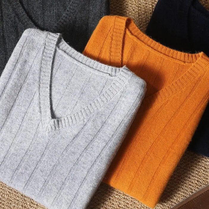 Pullover Weste aus 100% Merinowolle