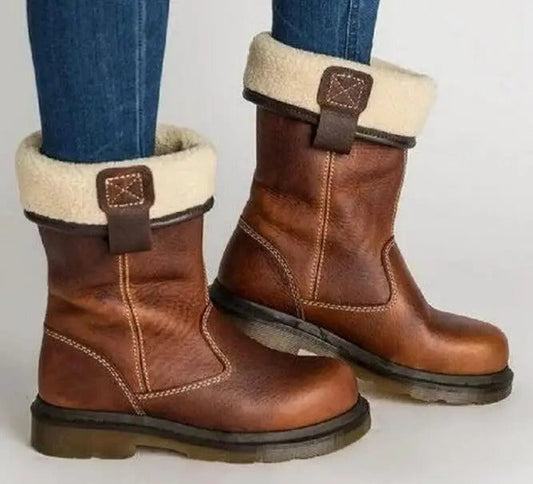 Shareen – Gefütterte Leder Stiefel Für Den Winter