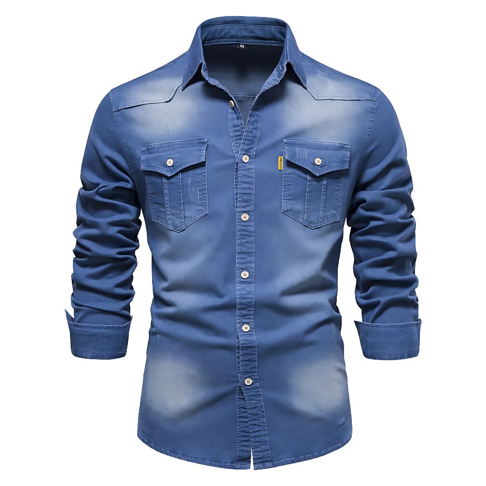 Nathanial Baumwoll Jeans Hemd