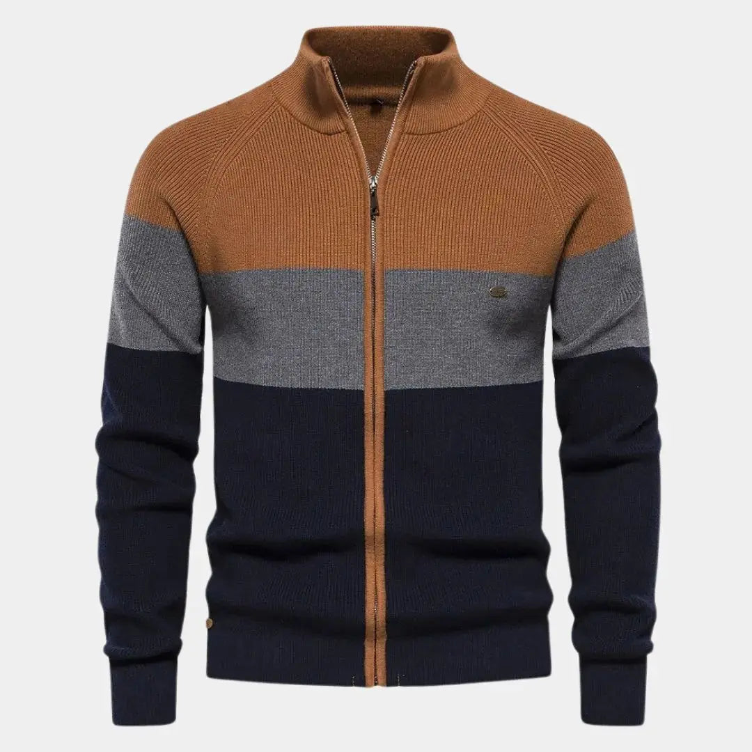 Strickpullover mit Reißverschluss