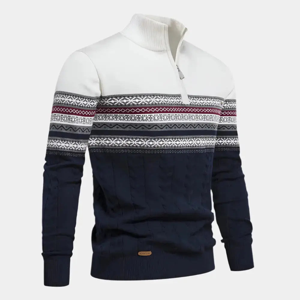 Strickpullover mit Reissverschluss