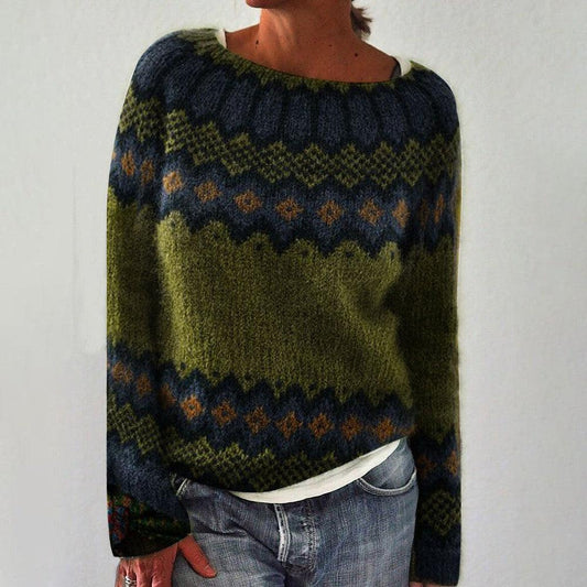 Waldstreifen Strickpullover