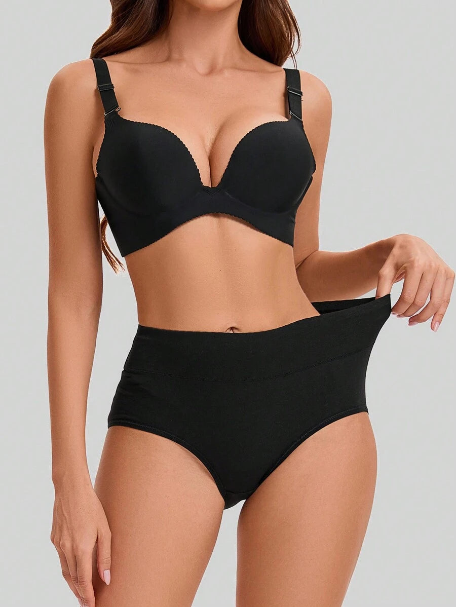 5er-Pack Damen Baumwollslips Mitteltaille
