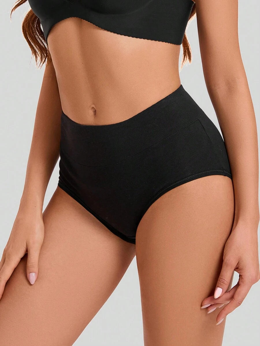 5er-Pack Damen Baumwollslips Mitteltaille