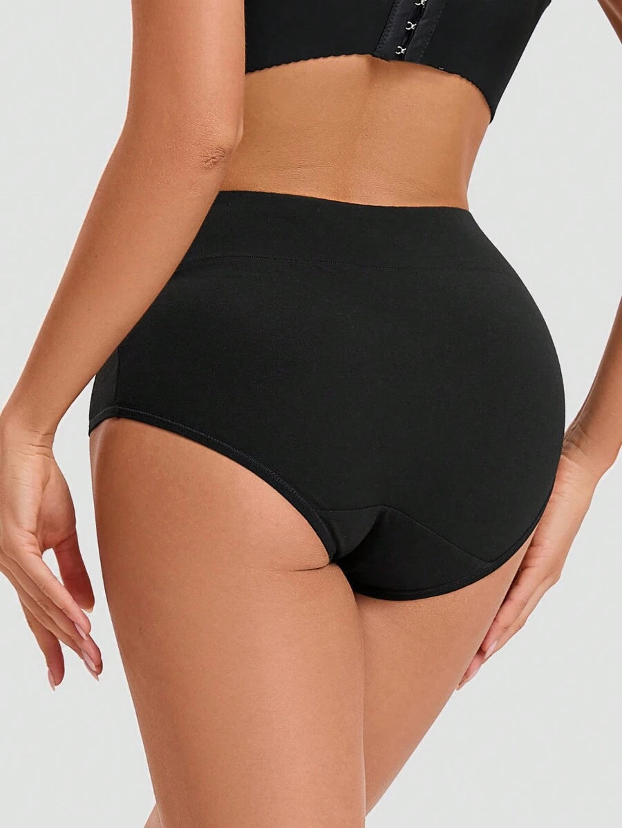 5er-Pack Damen Baumwollslips Mitteltaille