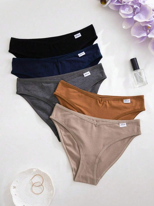 5er Pack Damen Unterwäsche unifarben