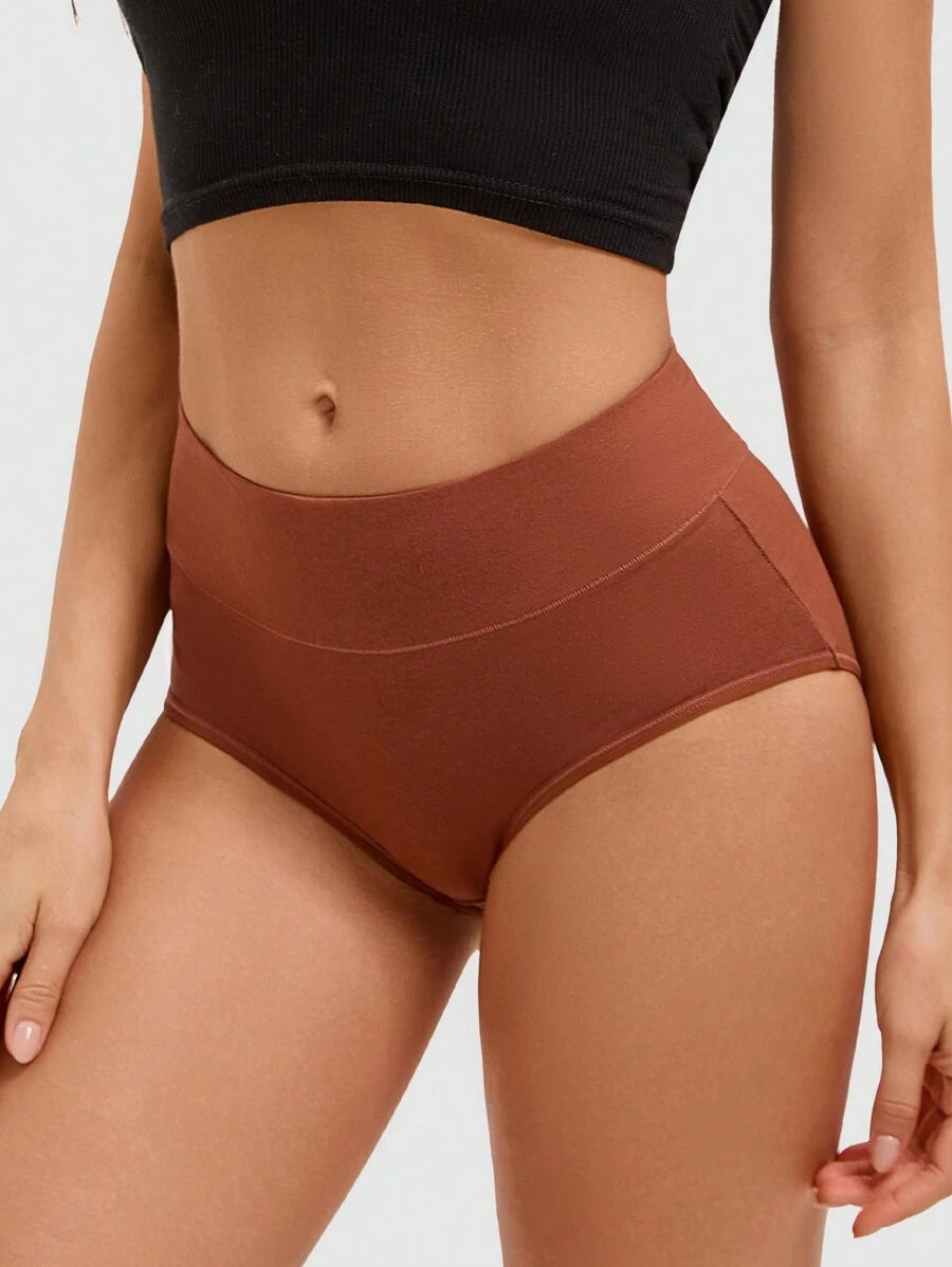 5er-Pack Damen Baumwollslips Mitteltaille