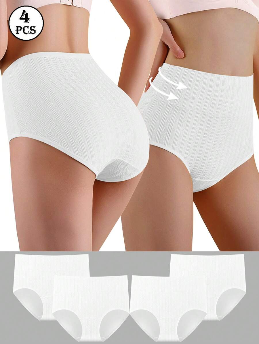 4er Pack Damen Unterwäsche hautfreundlich mit längerem Schritt