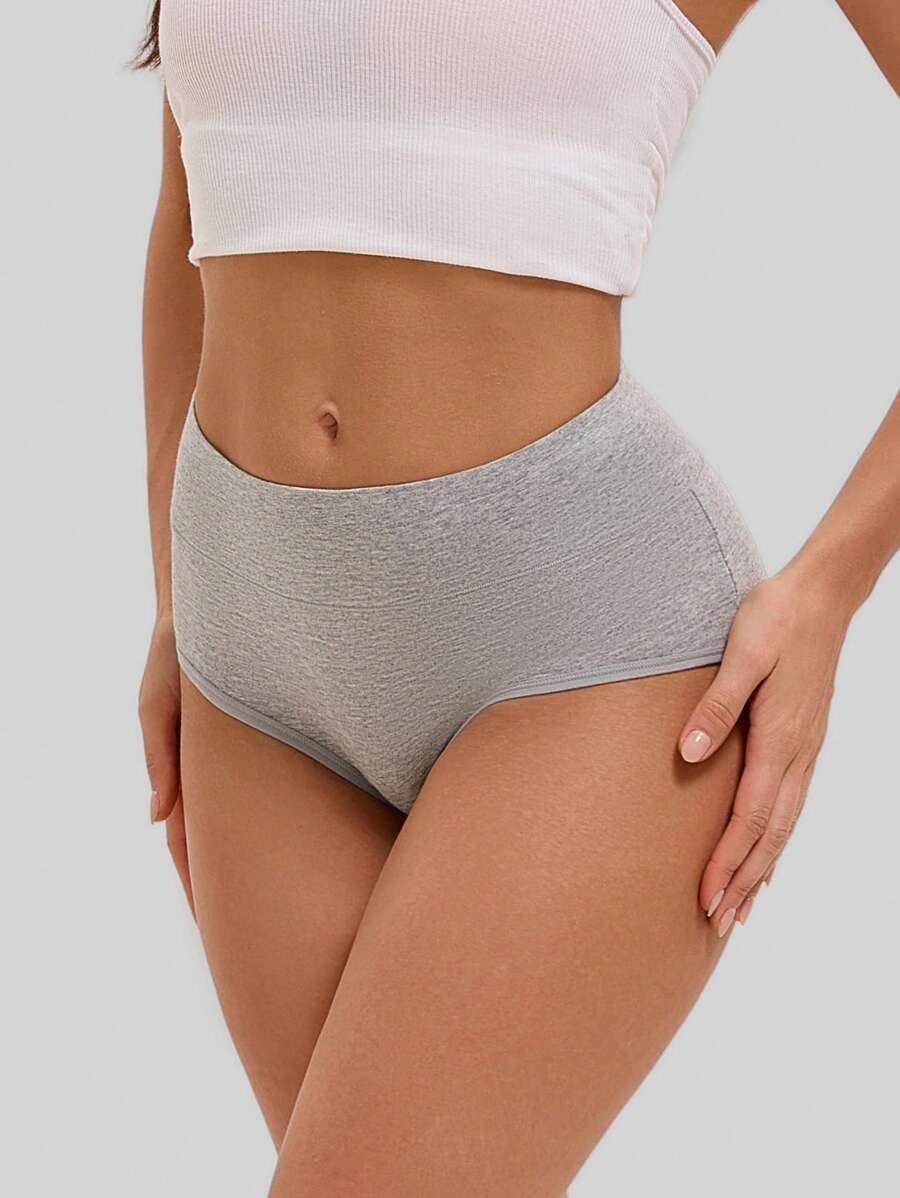 5er-Pack Damen Baumwollslips Mitteltaille