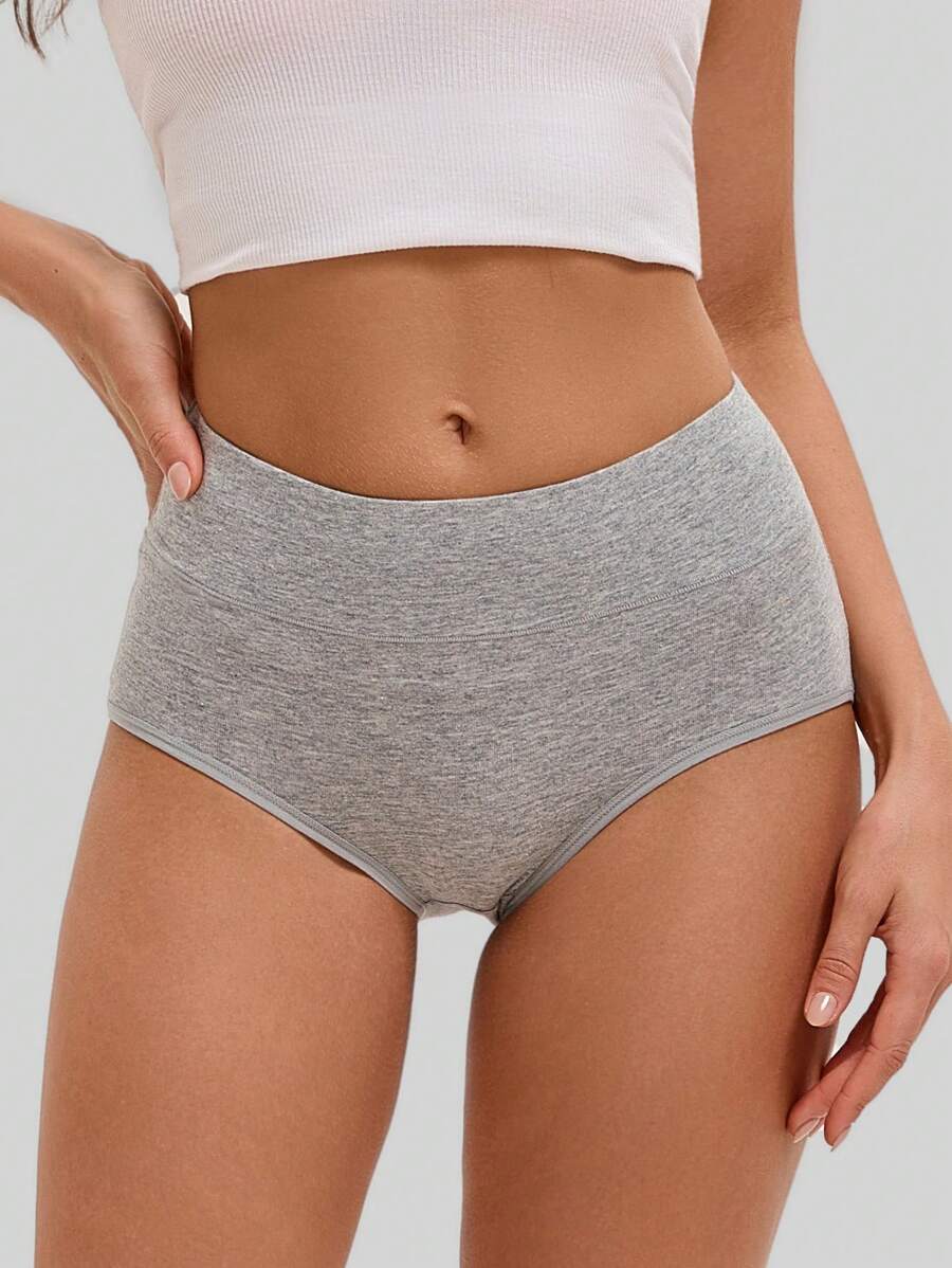 5er-Pack Damen Baumwollslips Mitteltaille