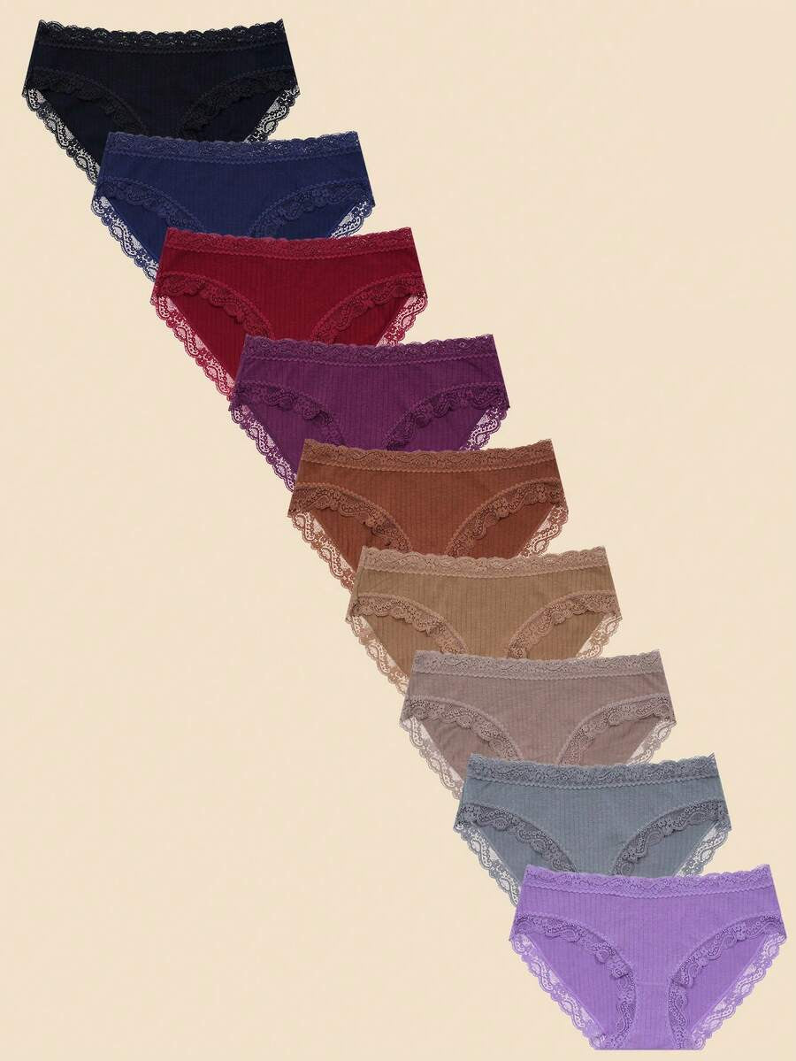 9er Pack Damen Baumwollunterwäsche weich und dehnbar