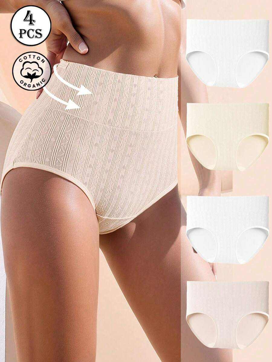 4er Pack Damen Unterwäsche hautfreundlich mit längerem Schritt