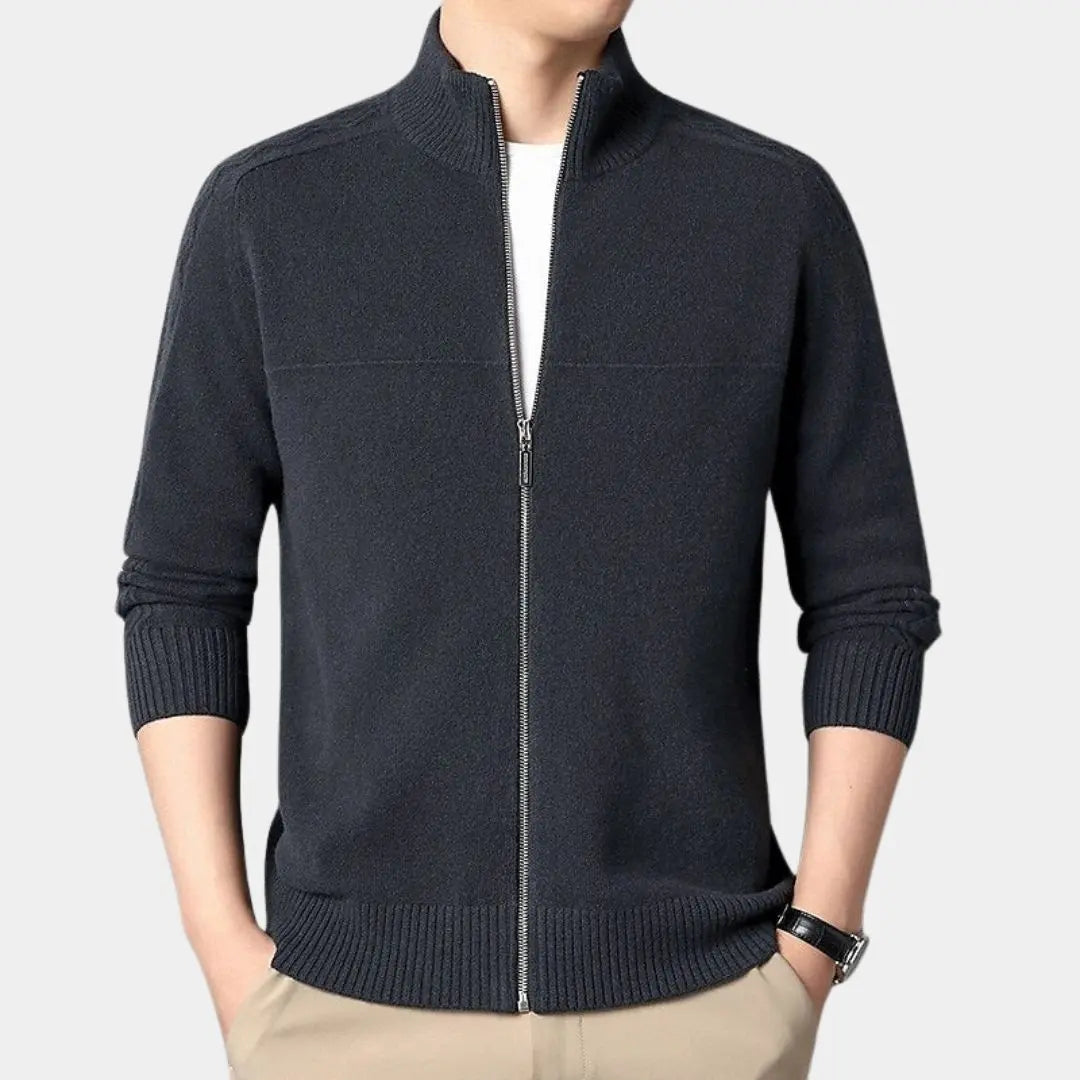Kaschmir Zip Rollkragenpu llover aus Strick