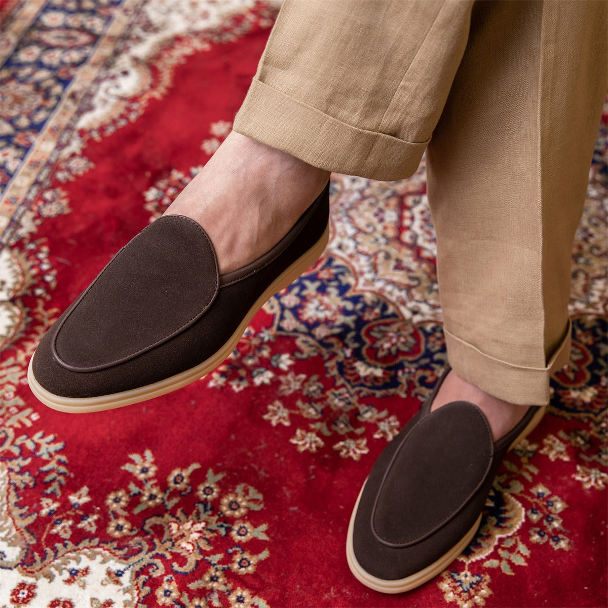 Du Cap belgische Slipper aus Wildleder