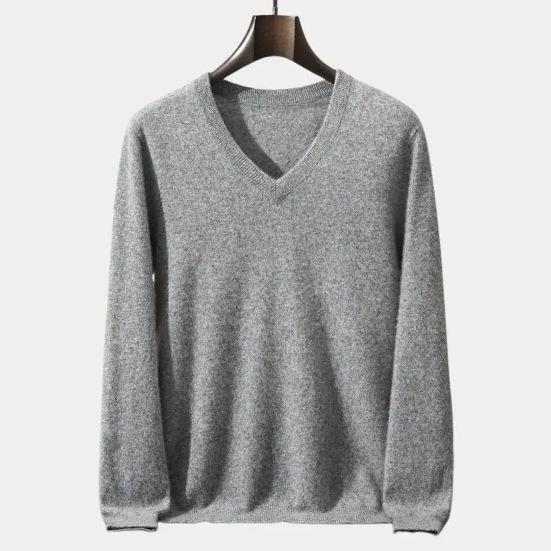 Kaschmir V-Ausschnitt Strickpullover