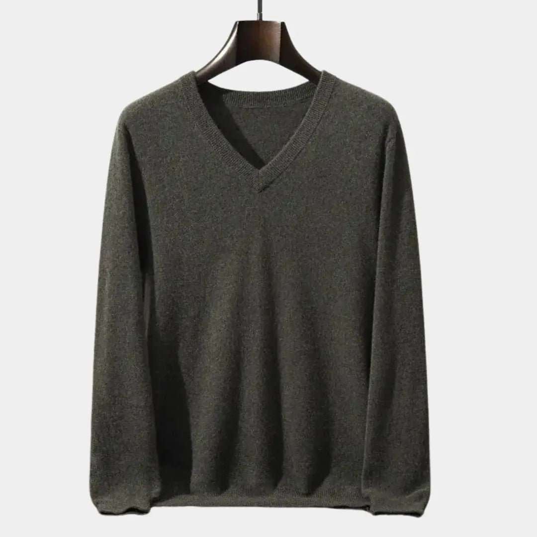Kaschmir V-Ausschnitt Strickpullover