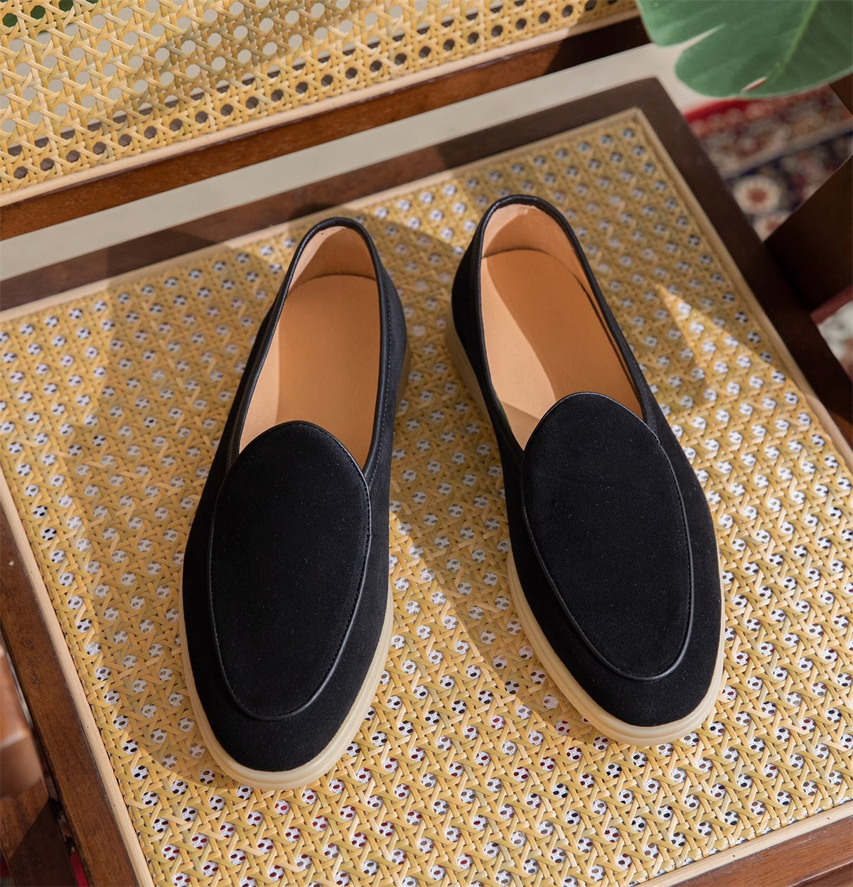 Du Cap belgische Slipper aus Wildleder