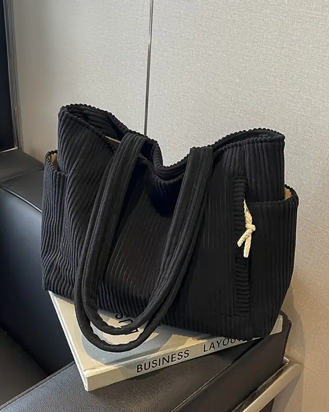 Tilda™ Gerippte Tragetasche mit Kordel-Detail