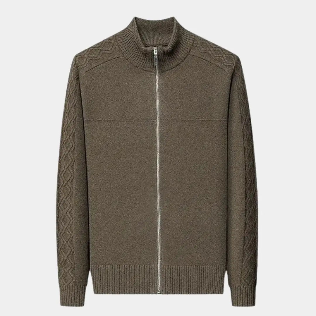 Kaschmir Zip Rollkragenpu llover aus Strick