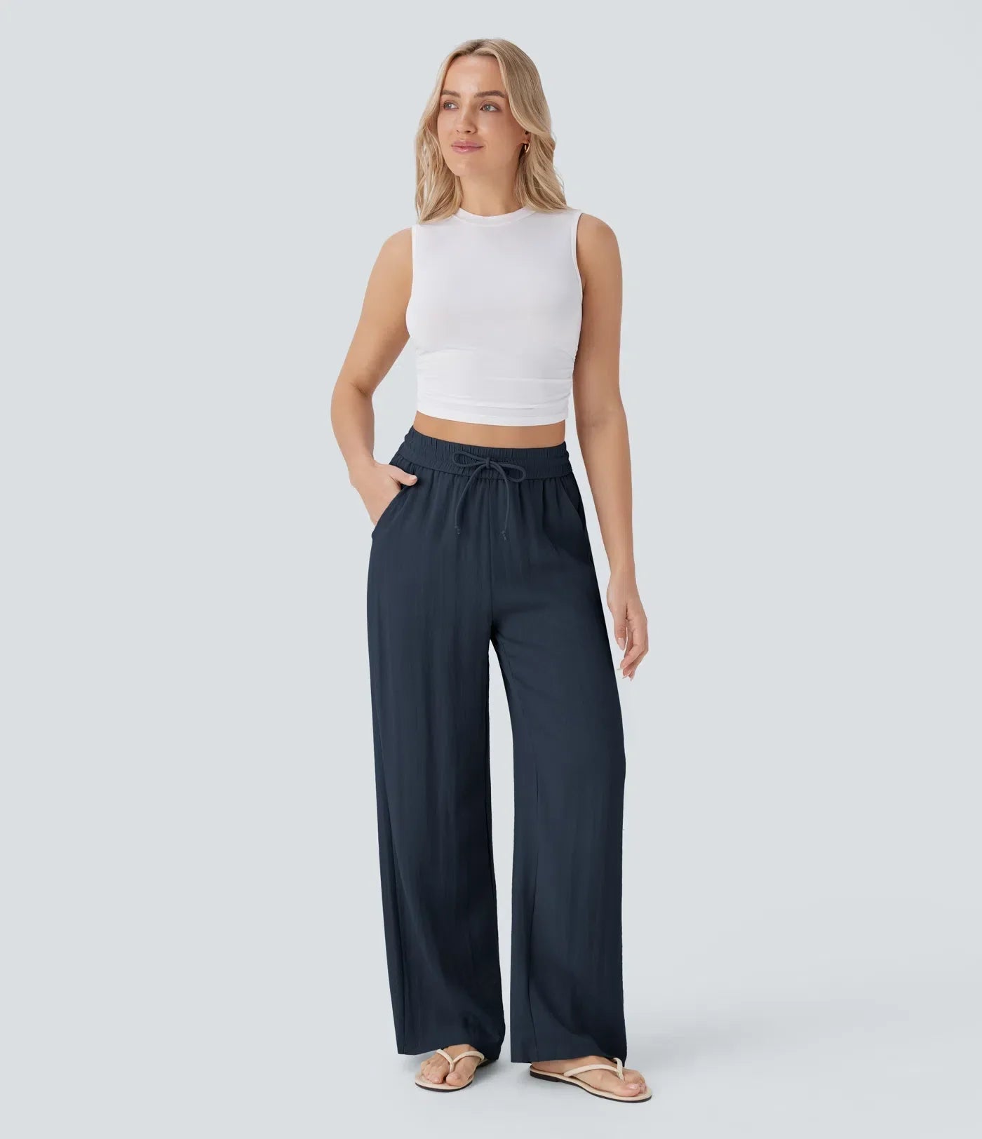 Zafeiria Elegante Leinenhosen