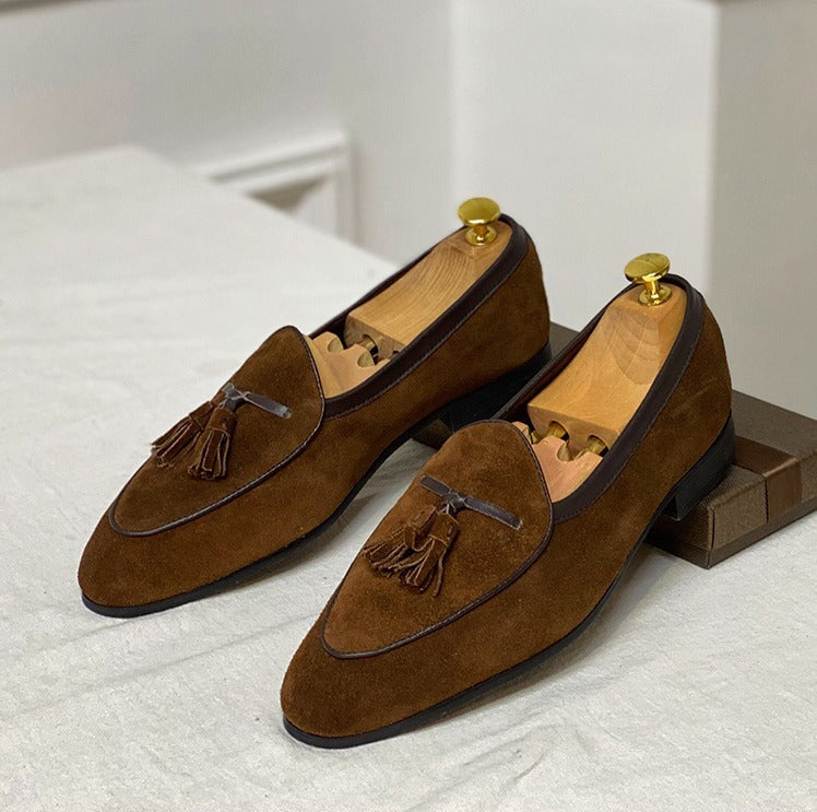 Monte-Carlo Yacht Loafers aus Wildleder mit Quasten