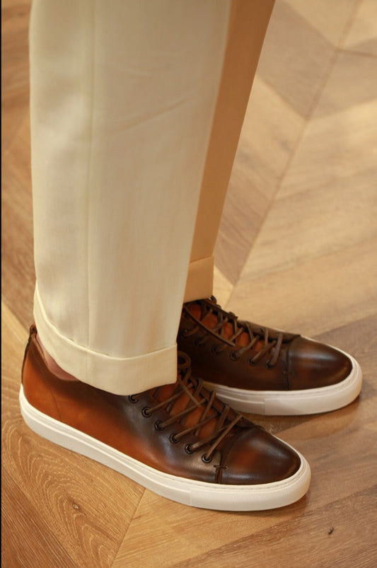 Heritage Schnürsenkel-Ledersneakers