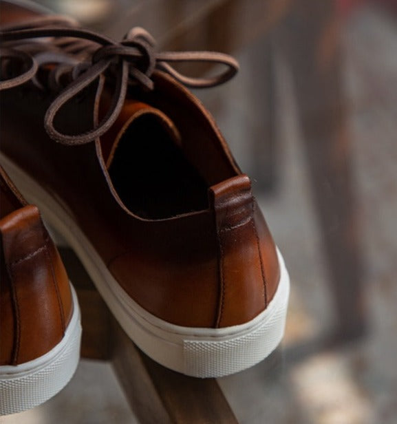 Heritage Schnürsenkel-Ledersneakers