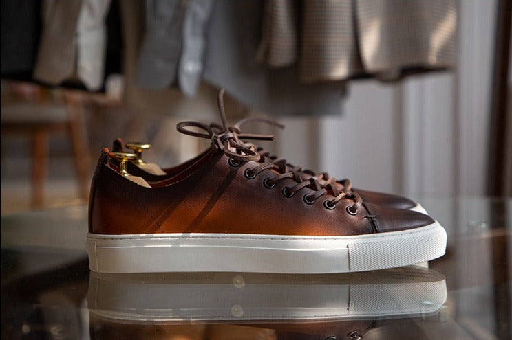 Heritage Schnürsenkel-Ledersneakers