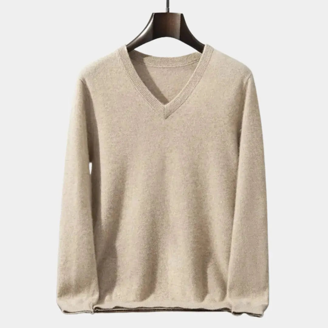 Kaschmir V-Ausschnitt Strickpullover