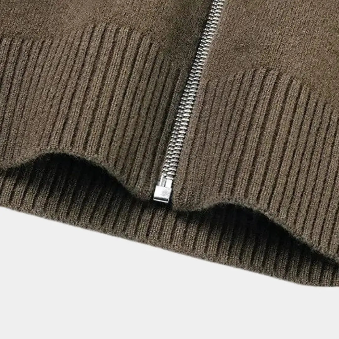 Kaschmir Zip Rollkragenpu llover aus Strick