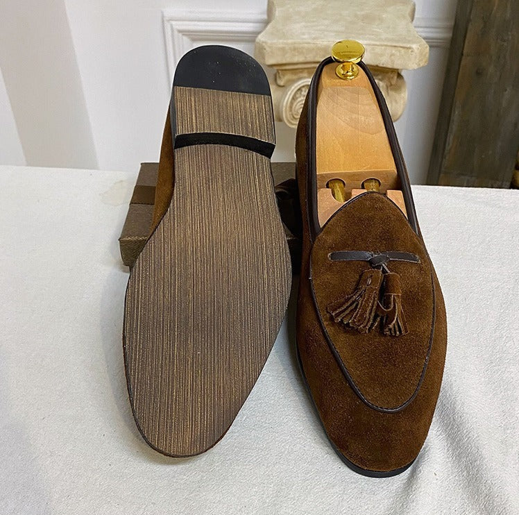 Monte-Carlo Yacht Loafers aus Wildleder mit Quasten