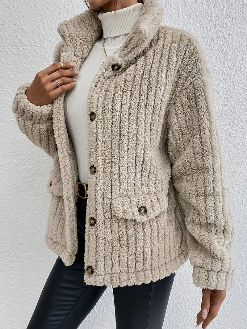 NOVA™ Wendbarer Samtknopf Cardigan