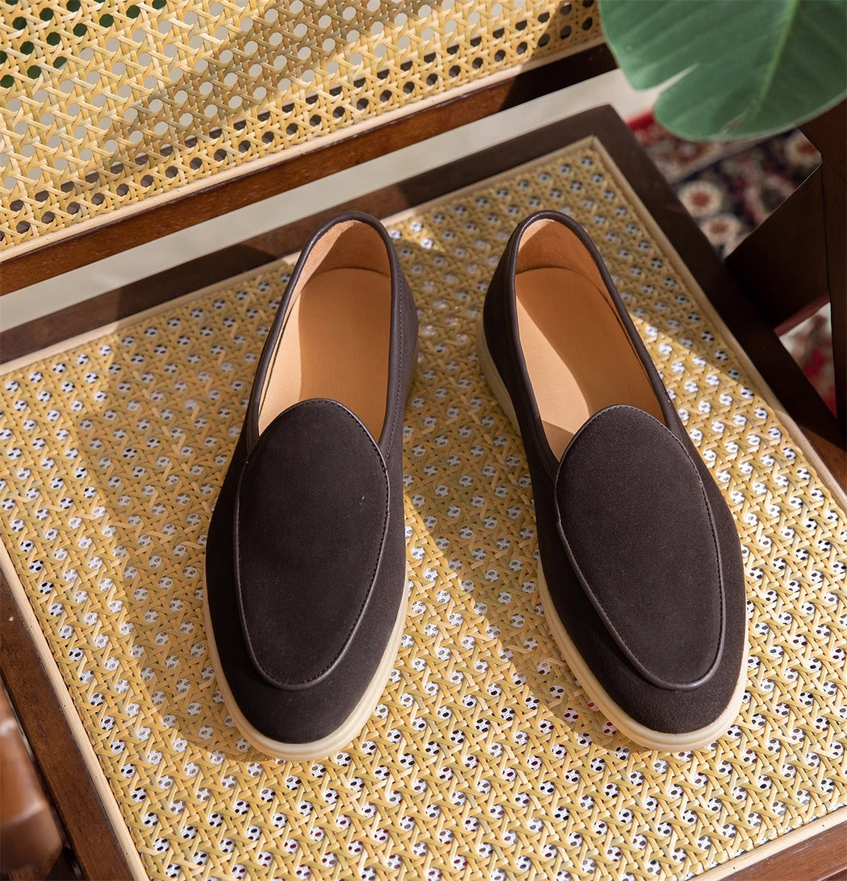 Du Cap belgische Slipper aus Wildleder