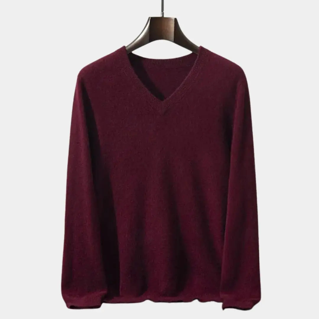 Kaschmir V-Ausschnitt Strickpullover